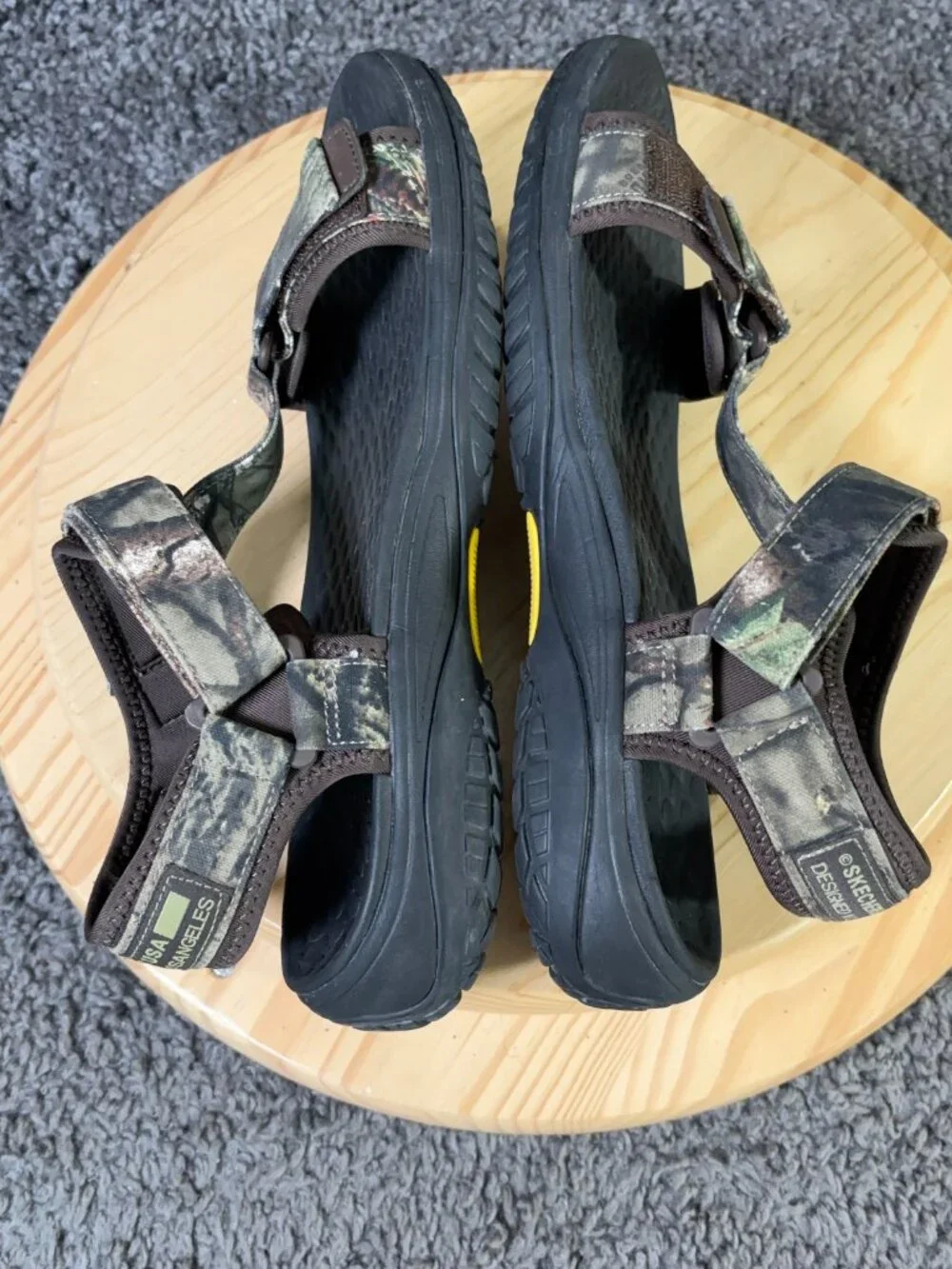 Skechers Lomell Rip Tide Sandals Mens Sz 10 Mossy Oak Waterproof Vibram Fishing